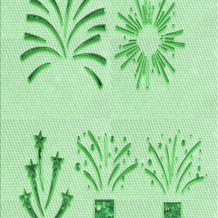 Patterned Mint Green Rug, pat904grn