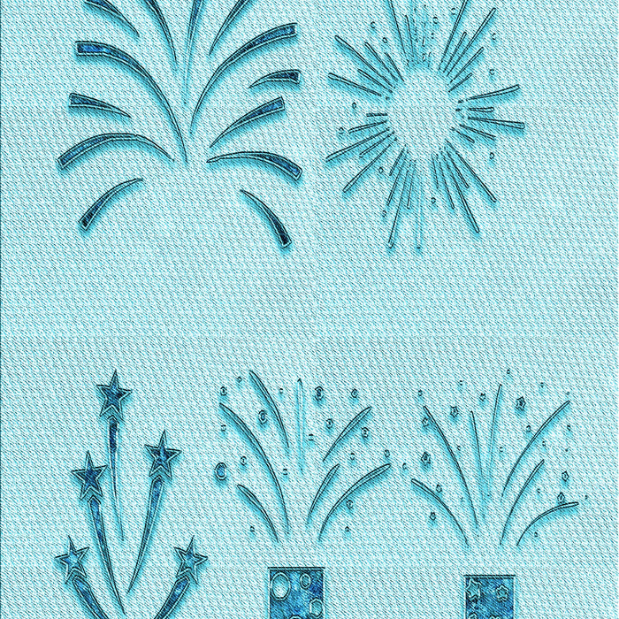 Patterned Diamond Blue Rug, pat904lblu