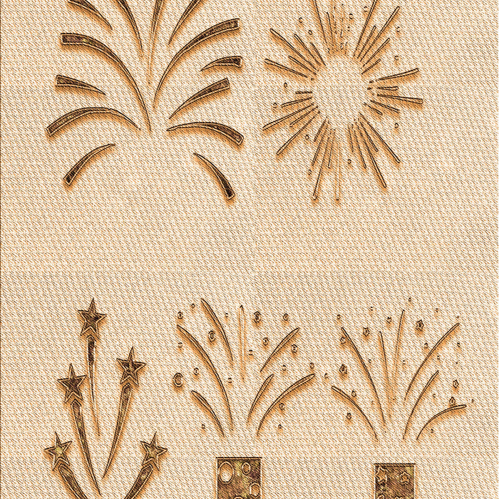 Patterned Brown Sand Brown Rug, pat904org