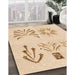 Patterned Brown Sand Brown Rug in Family Room, pat904org