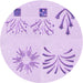 Square Machine Washable Transitional Bright Lilac Purple Rug in a Living Room, wshpat904pur