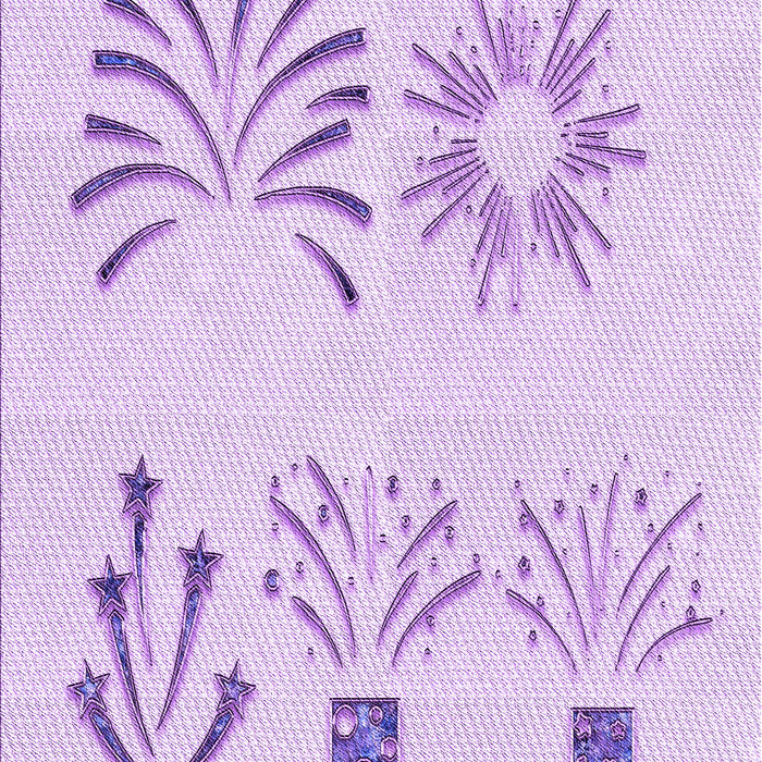 Patterned Bright Lilac Purple Rug, pat904pur