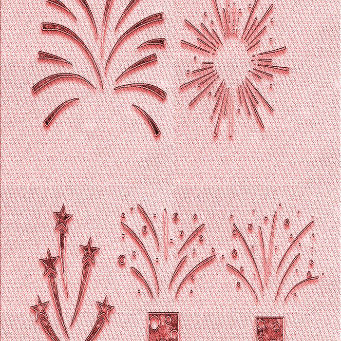 Patterned Pastel Red Pink Rug, pat904rd