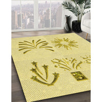 Patterned Yellow Rug, pat904yw
