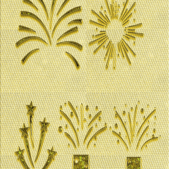 Patterned Yellow Rug, pat904yw