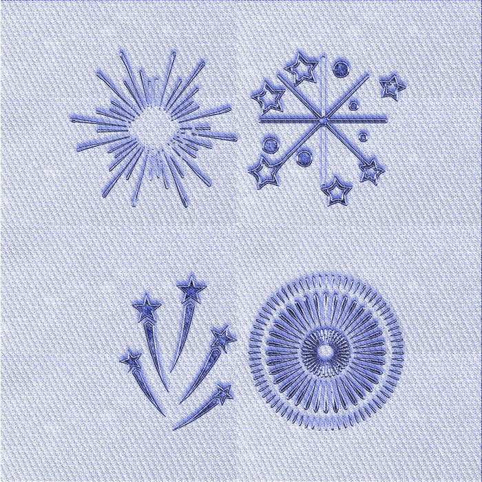 Round Patterned Lavender Blue Rug, pat905blu