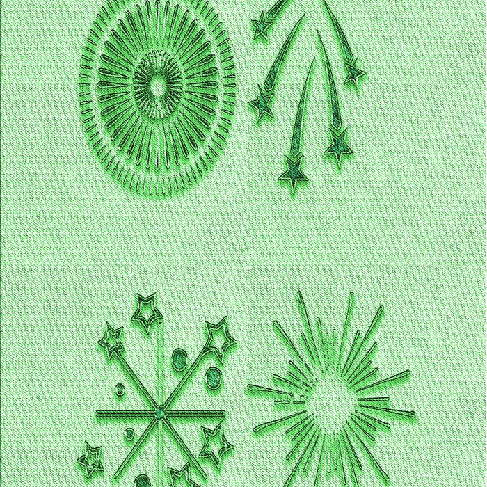 Patterned Light Green Rug, pat905grn