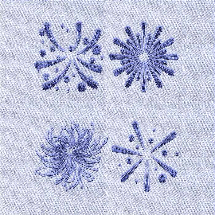 Round Patterned Lavender Blue Rug, pat906blu