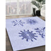 Patterned Lavender Blue Rug in Family Room, pat906blu