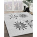 Patterned Platinum Gray Rug in Family Room, pat906gry