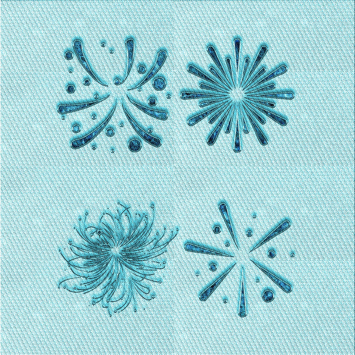 Round Patterned Electric Blue Rug, pat906lblu