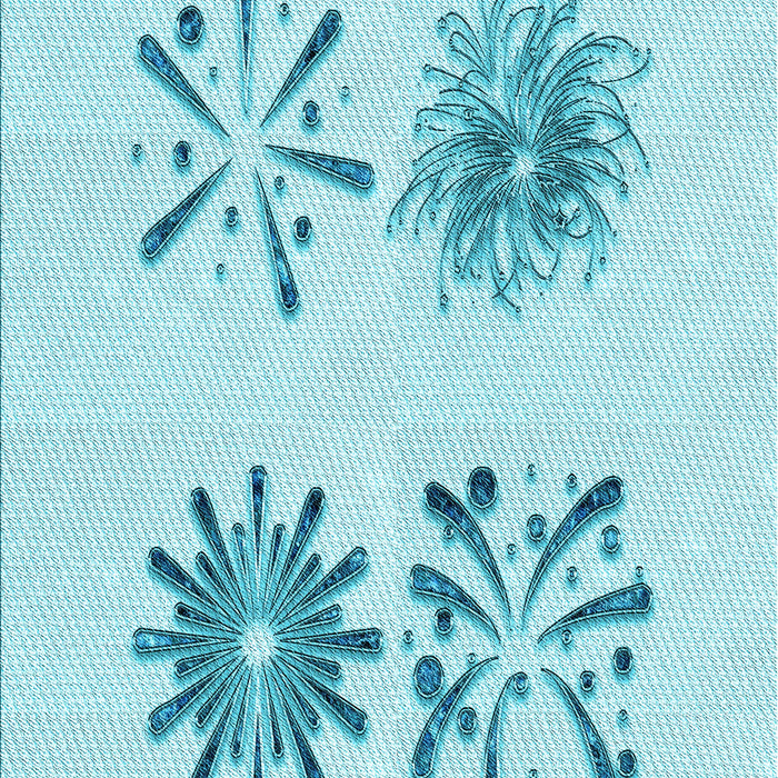 Patterned Electric Blue Rug, pat906lblu