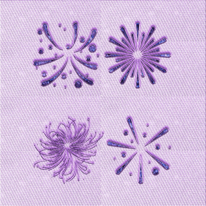 Round Patterned Purple Rug, pat906pur