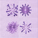 Round Patterned Purple Rug, pat906pur