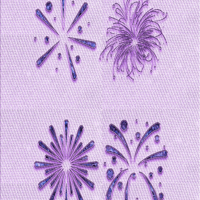 Machine Washable Transitional Purple Rug, wshpat906pur