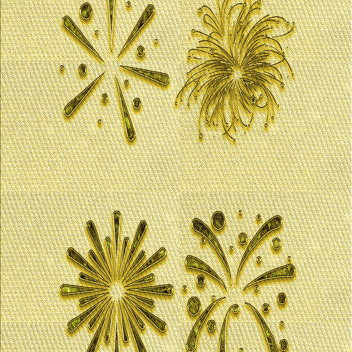 Patterned Sun Yellow Rug, pat906yw