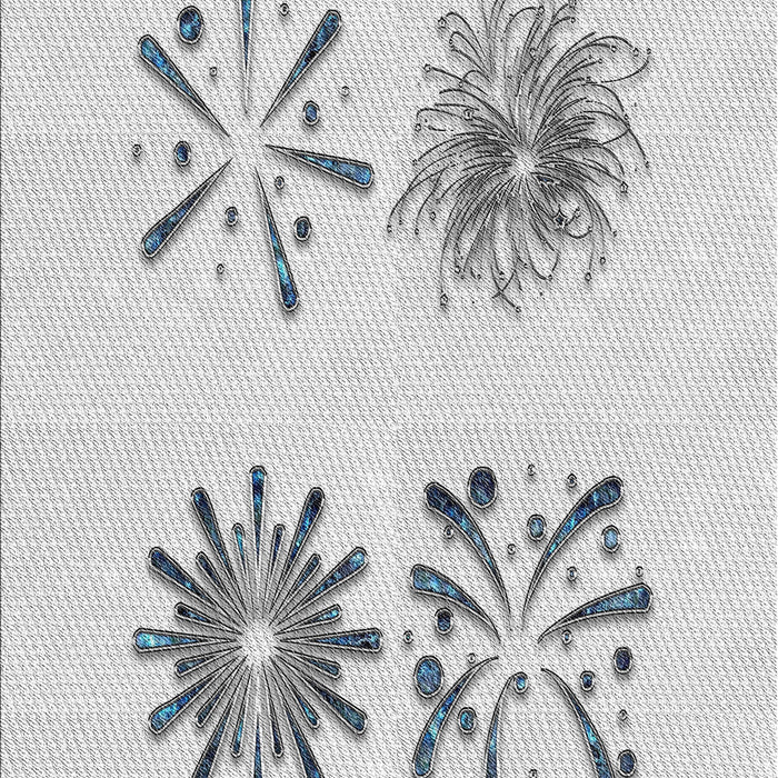 Patterned Off-White Novelty Rug, pat906