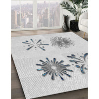 Patterned Off-White Novelty Rug, pat906