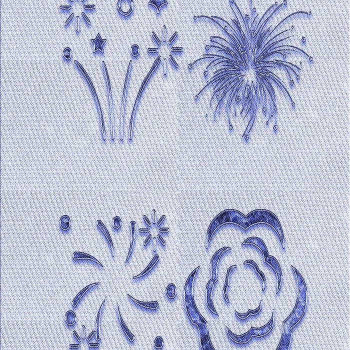 Patterned Lavender Blue Rug, pat907blu