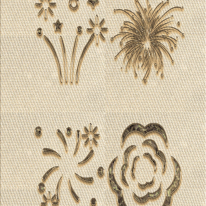 Patterned Peach Beige Rug, pat907brn