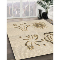 Patterned Peach Beige Rug, pat907brn