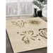 Patterned Peach Beige Rug in Family Room, pat907brn