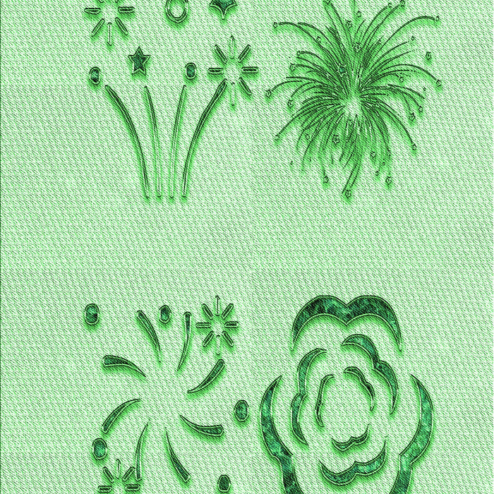 Patterned Mint Green Rug, pat907grn