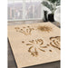 Patterned Brown Sand Brown Rug in Family Room, pat907org