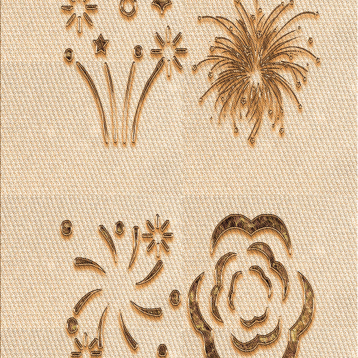 Patterned Brown Sand Brown Rug, pat907org