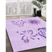 Machine Washable Transitional Purple Rug in a Family Room, wshpat907pur