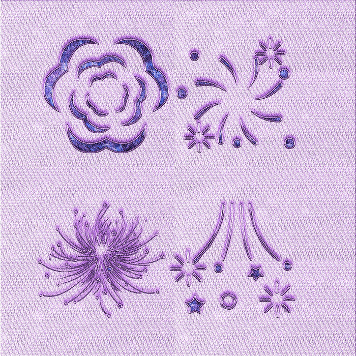 Round Patterned Purple Rug, pat907pur