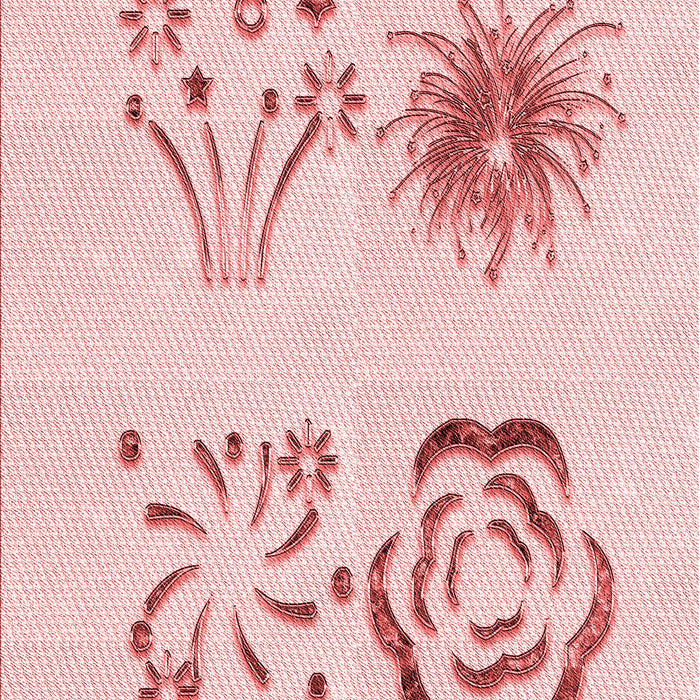 Patterned Pastel Red Pink Rug, pat907rd