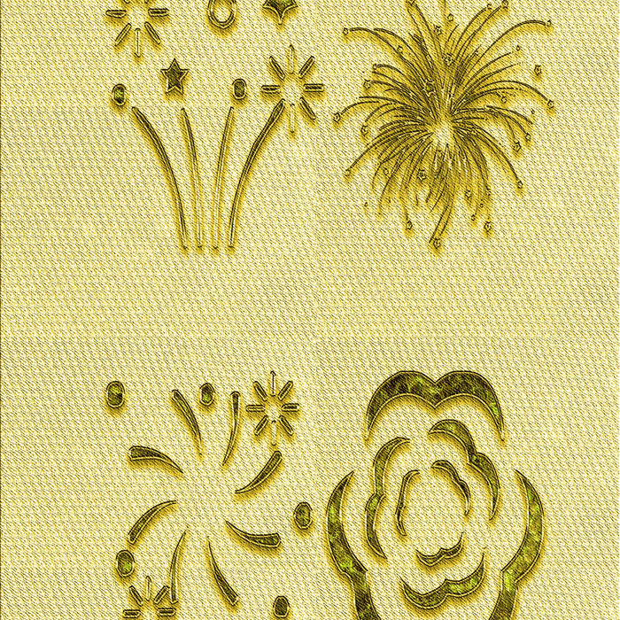 Patterned Sun Yellow Rug, pat907yw