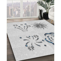 Patterned Off-White Novelty Rug, pat907