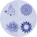 Square Patterned Lavender Blue Rug, pat908blu