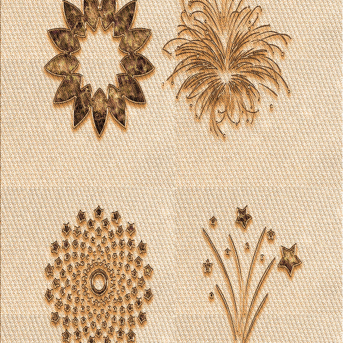 Patterned Bronze Brown Rug, pat908org