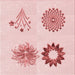Round Patterned Light Rose Pink Rug, pat908rd