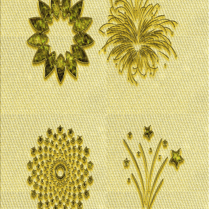 Patterned Orange Gold Rug, pat908yw