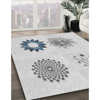 Patterned Off-White Novelty Rug, pat908