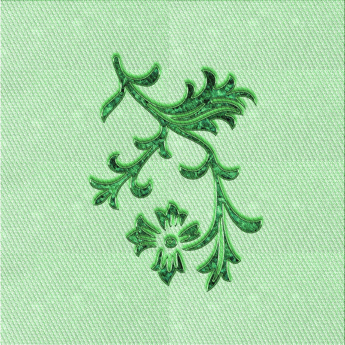 Round Patterned Mint Green Rug, pat909grn