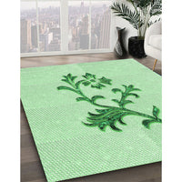 Patterned Mint Green Rug, pat909grn