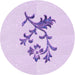 Square Patterned Bright Lilac Purple Rug, pat909pur