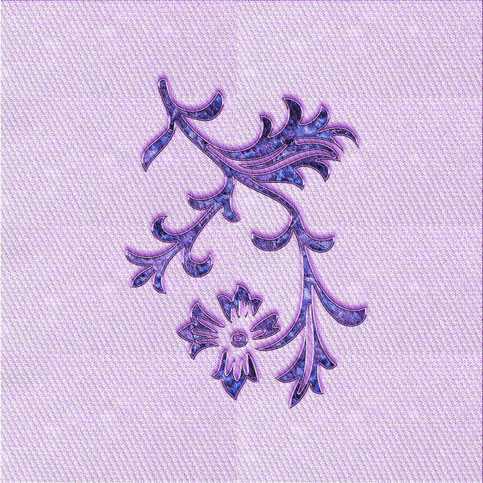 Round Patterned Bright Lilac Purple Rug, pat909pur