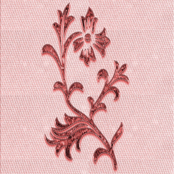 Patterned Pastel Red Pink Rug, pat909rd