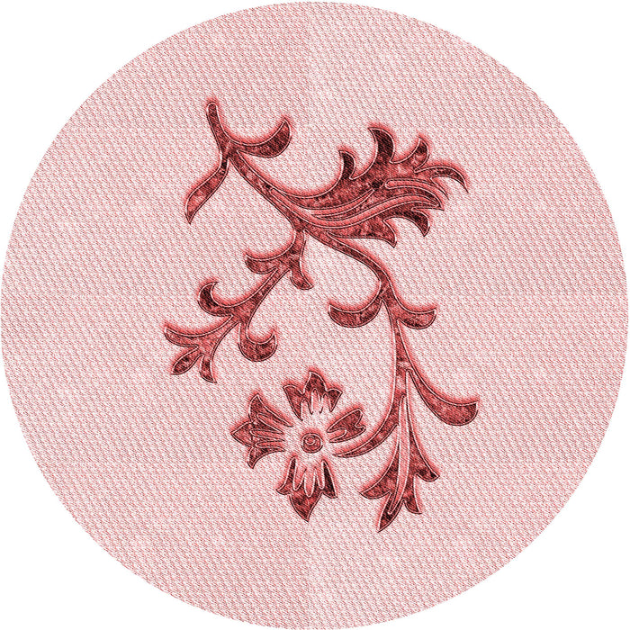 Square Patterned Pastel Red Pink Rug, pat909rd