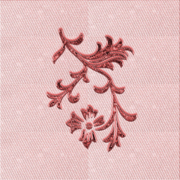 Round Patterned Pastel Red Pink Rug, pat909rd