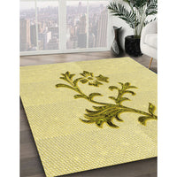Patterned Sun Yellow Rug, pat909yw