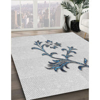 Patterned Off-White Novelty Rug, pat909