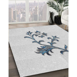 Patterned Off-White Novelty Rug in Family Room, pat909