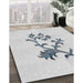 Machine Washable Transitional White Smoke Rug in a Family Room, wshpat909